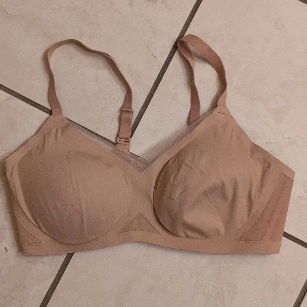 Honeylove CrossOver Bra Sand Nude Beige Tan size L 38 B/C